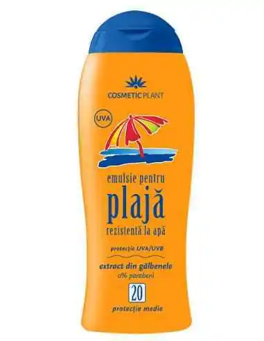 EMULSIE PLAJA SPF20 REZISTENTA APA 200 ml Cosmetic Plant Plaja, PLAJA SI PROTECTIE SOLARA