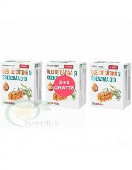Ulei de Cătină și Coenzima Q10 2+1 Gratis Parapharm, VITAMINE SI MINERALE