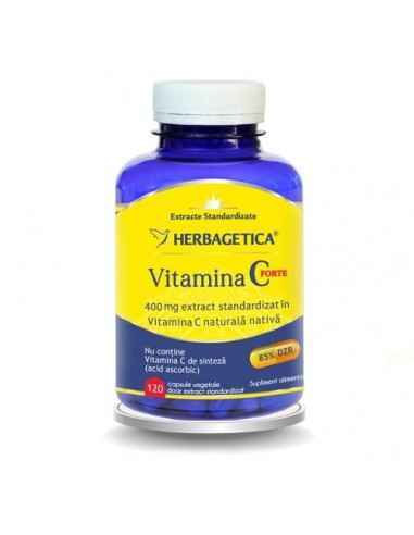 VITAMINA C FORTE 400mg 120 capsule Herbagetica, REMEDII NATURISTE