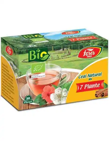 Ceai Natural din 7 Plante Bio 20 plicuri Fares, Fortificarea organismului