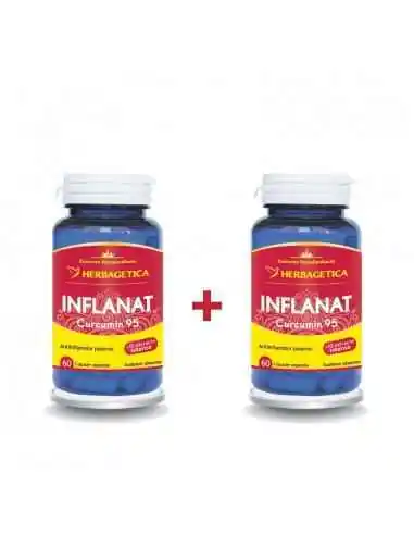 INFLANAT CURCUMIN95 60 + 60 capsule Promo Herbagetica, Tulburari Hormonale