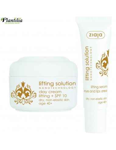 Oferta Lifting Solution (40+) Crema de zi + ser pentru conturul ochilor si buzelor ZIAJA, UNGUENTE/CREME/GELURI