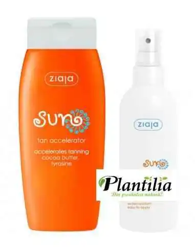 Oferta Sun -  Lotiune spray pentru protectie solara, SPF 50 +  lotiune acceleratoare bronz, cadou ZIAJA, PLAJA SI PROTECTIE SOLA