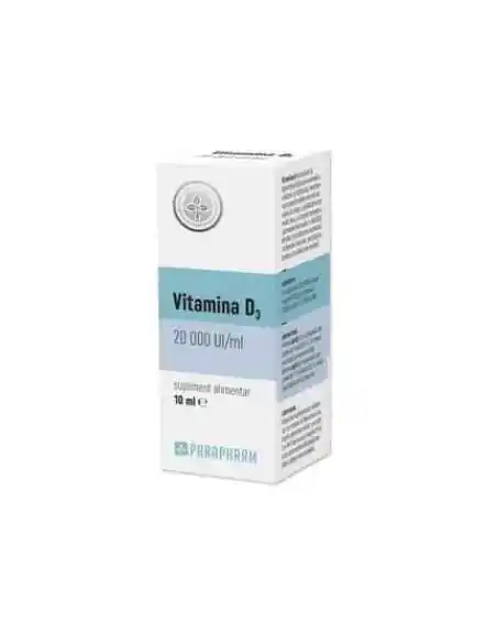 Vitamina D3 20000 UI, 10ml Parapharm, Imunitate si raceala