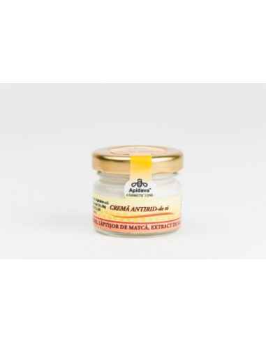 CREMA ANTIRID DE ZI 30ML Apidava
Crema pe baza de miere, lăptişor de matcă şi extract de salcâm este recomandată pentru tenuril