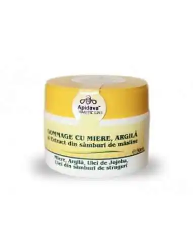 CREMA GOMMAGE MIERE&ARGILA 50ML Apidava, INGRIJIRE PERSONALA