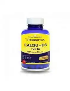 CALCIU +D3 cu vit K2 120cps Herbagetica, Reducerile lunii