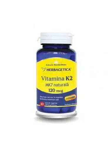 VITAMINA K2 30cps Herbagetica, Fortificarea organismului