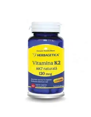 VITAMINA K2 60cps Herbagetica, Fortificarea organismului