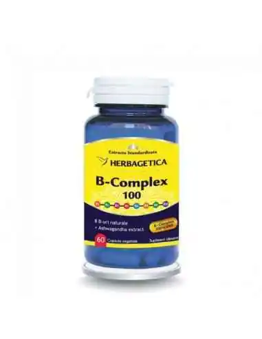 B-complex 100 60 cps Herbagetica, VITAMINE SI MINERALE