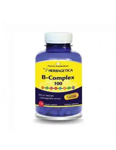 B-complex 100 120 cps Herbagetica, VITAMINE SI MINERALE