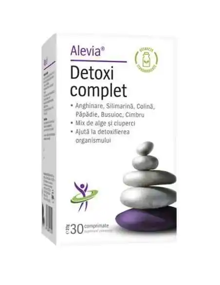Detoxi complet 30 cpr Alevia, Produse pentru detoxifiere