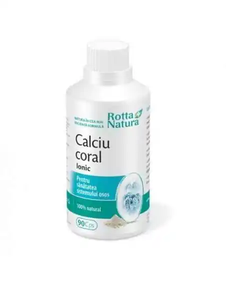 Calciu Coral Ionic 90 capsule Rotta Natura, VITAMINE SI MINERALE