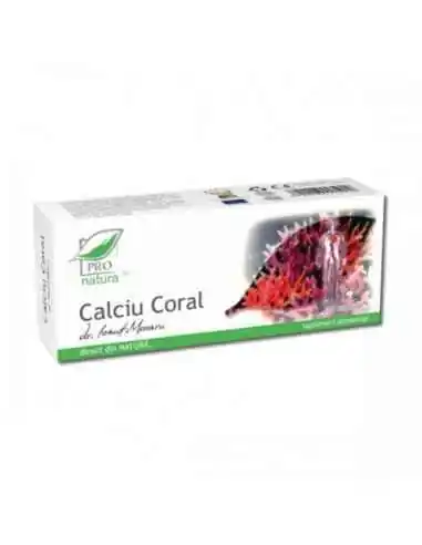 Calciu Coral 30 capsule Pro Natura, VITAMINE SI MINERALE