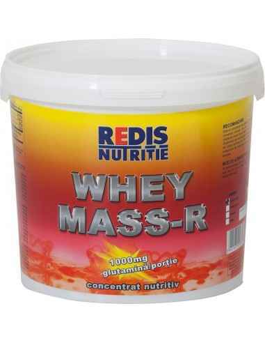 WHEY MASS vanilie 2 Kg galeata Redis
Whey Mass-R este un concentrat de proteine (32%) și carbohidrați (61%), proteinele proveni