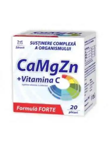 CA+MG+ZN+VIT C FORTE 20DZ Zdrovit, VITAMINE SI MINERALE