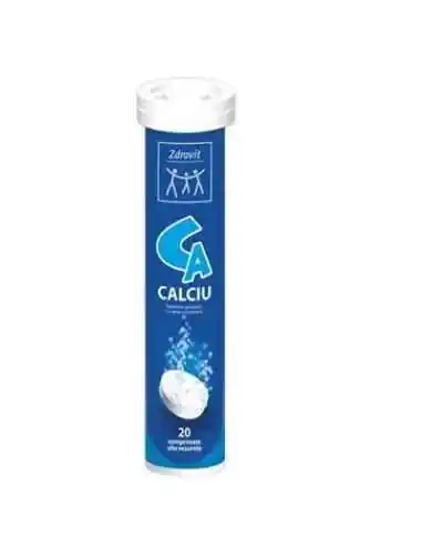 CALCIU 20CPR EFERVESCENT Zdrovit, VITAMINE SI MINERALE