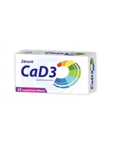 CALCIU+VIT D3 50CPR Zdrovit, VITAMINE SI MINERALE