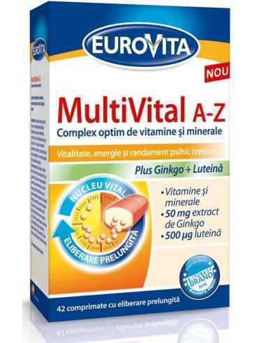 EUROVITA MULTIVITAL A-Z 42 CPR  EUROVITA, VITAMINE SI MINERALE