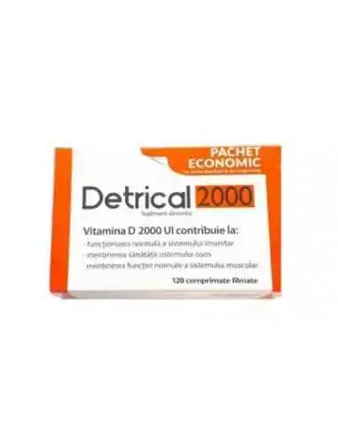 DETRICAL D3 2000UI 120CPR Zdrovit, REMEDII NATURISTE