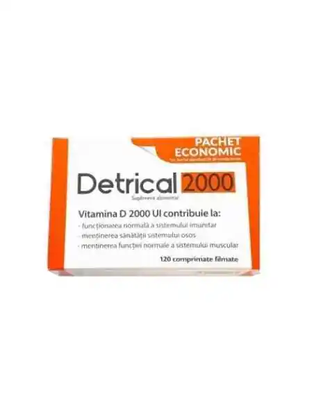 DETRICAL D3 2000UI 120CPR Zdrovit, REMEDII NATURISTE