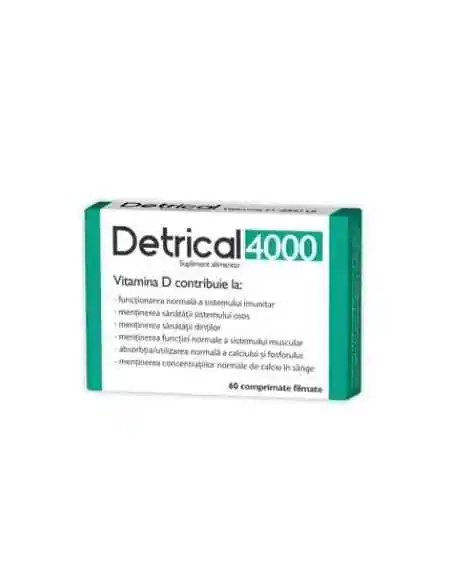 DETRICAL D3 4000IU 60CPR Zdrovit, REMEDII NATURISTE