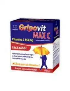 GRIPOVIT MAXC VITAMINA C 850MG F.ZAHAR 10DZ Zdrovit, REMEDII NATURISTE