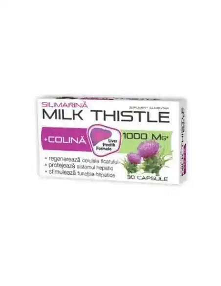 MILK THISTLE + COLINA 30CPS Zdrovit, REMEDII NATURISTE