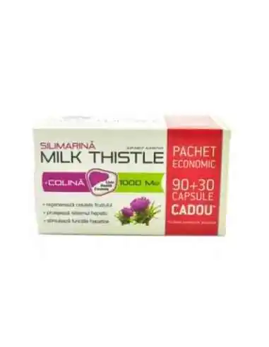 MILK THISTLE + COLINA 90CPS+30CPS CADOU Zdrovit, REMEDII NATURISTE