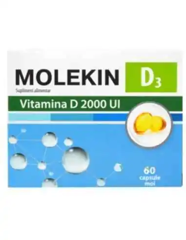 MOLEKIN D3 2000UI 60CPS MOI Zdrovit, REMEDII NATURISTE