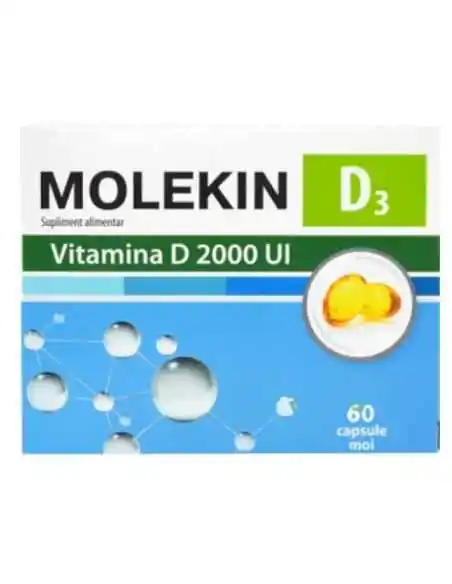 MOLEKIN D3 2000UI 60CPS MOI Zdrovit, REMEDII NATURISTE