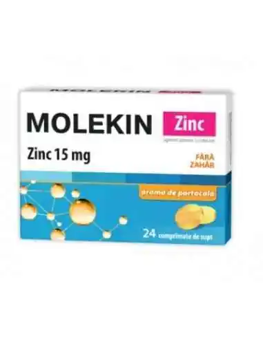 MOLEKIN+ZINC 15MG 24CPR DE SUPT Zdrovit, REMEDII NATURISTE