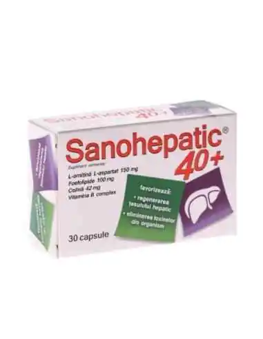 SANOHEPATIC 40+ 30CPS Zdrovit, REMEDII NATURISTE