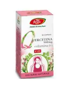 Quercetina 500 mg + vitamina D3, F195, 30 capsule Fares, CATEGORII PRODUSE