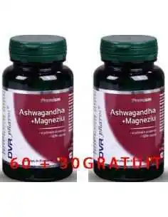 Ashwagandha + Magneziu 60 + 30 cps DVR Pharm, Sistemul nervos