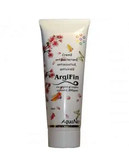 CREMA ANTIBACTERIANA ARGIFIN (argint, cupru coloidal) 75ml AGHORAS, ULEIURI VEGETALE