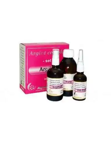 SET ARGINT COLOIDAL "ARGIKIT" (forte 100ml+Argipuff 100ml+BB-puff 50ml) 30ppm AGHORAS, Sistemul nervos