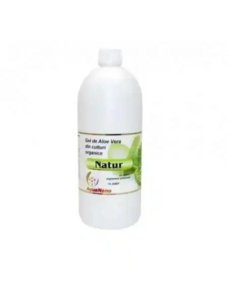 GEL ALOE VERA NATUR ORGANIC CU PULPA - POLIETILENA 1L AGHORAS, Sanatatea pielii