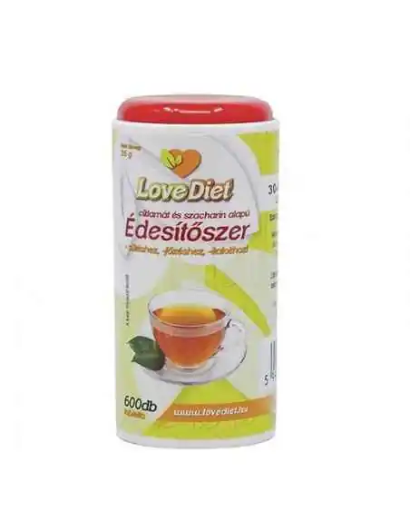 LOVE DIET INDULCITOR COMPRIMATE 600 BUC GLC-MENTES KFT, Terapia Diabetului