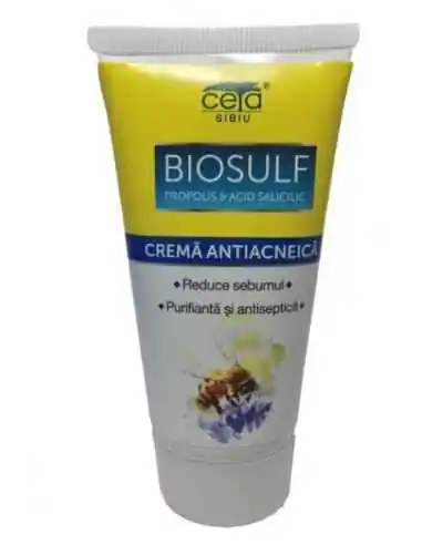 CREMA ANTIACNEICA CU BIOSULF 50ML CETA, UNGUENTE/CREME/GELURI