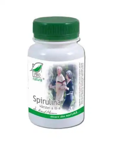 Spirulina varstei a 3 a 60 capsule Pro Natura Medica, VITAMINE SI MINERALE