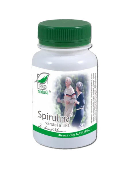 Spirulina varstei a 3 a 60 capsule Pro Natura Medica, VITAMINE SI MINERALE