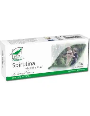 Spirulina varstei a 3 a 30 capsule Pro Natura Medica, VITAMINE SI MINERALE